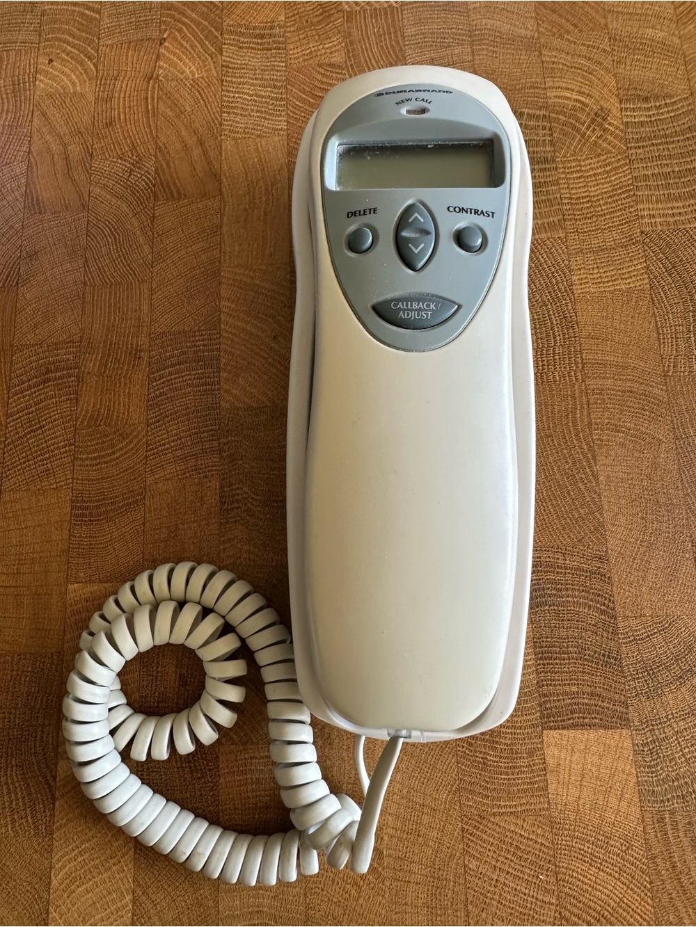 Vintage Durabrand PH-543 White Caller ID Trim Phone Corded Wall Desk Landline